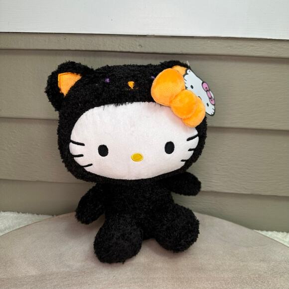 Halloween Hello Kitty Black Cat Plush Sanrio 2023 Cracker Barrel New Collectible - Picture 1 of 15